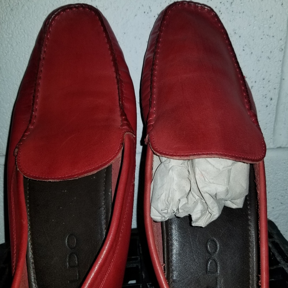 Aldo brand new red loafers 11m..open box no tags